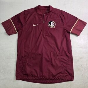 Nike Florida State Seminoles NCAA Shirt Hot Jacket Red Windbreaker Men's M EUC